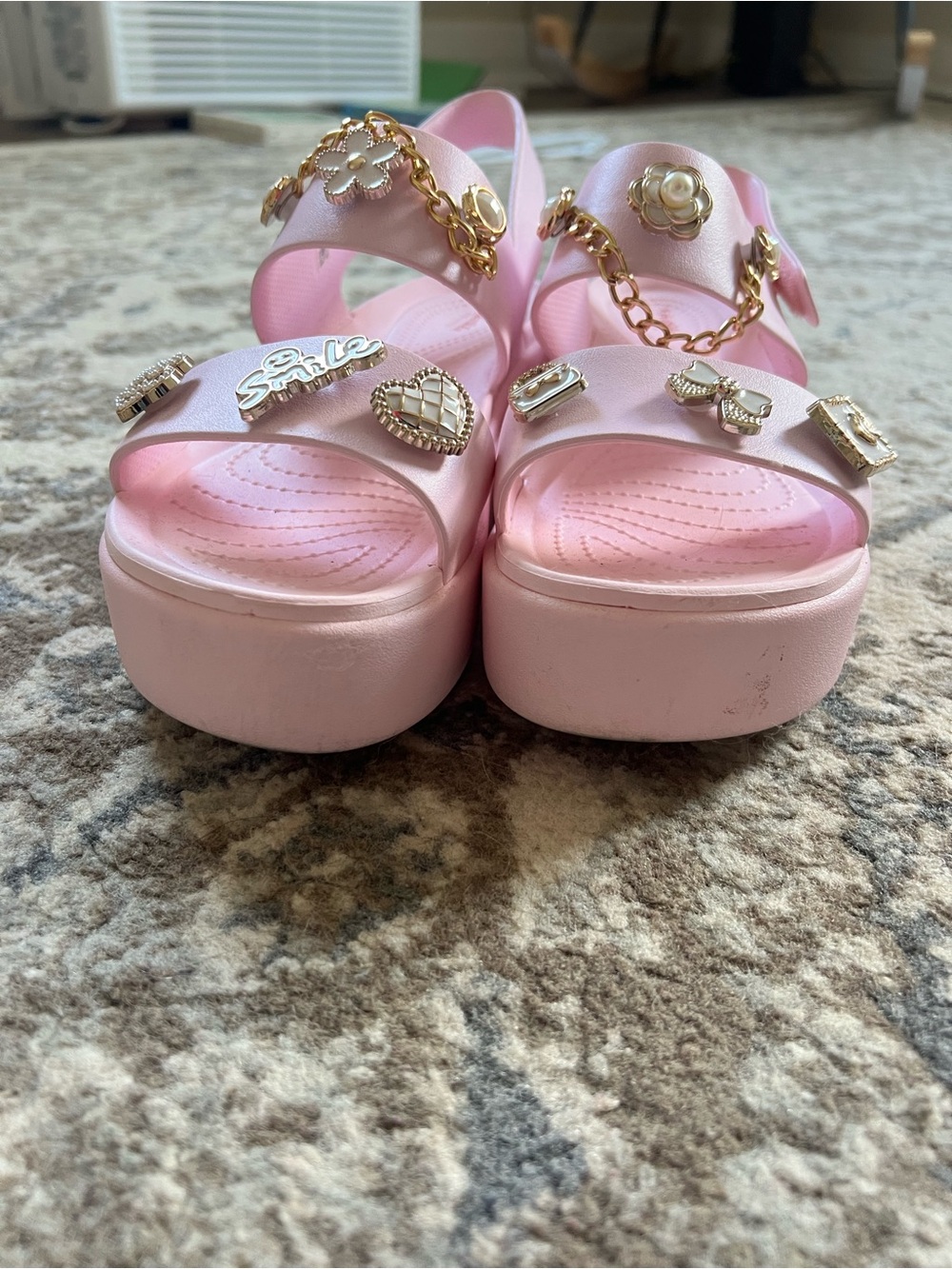 CROCS pink wedge sandals - Picture 4 of 5